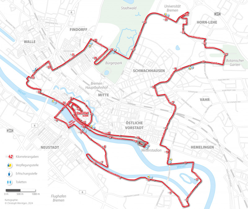 Laufstrecke Marathon